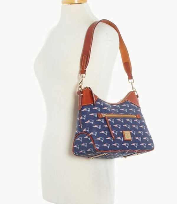 Blue Dooney And Bourke NFL Patriots Women's Hobo Bag | 65DPREZGF