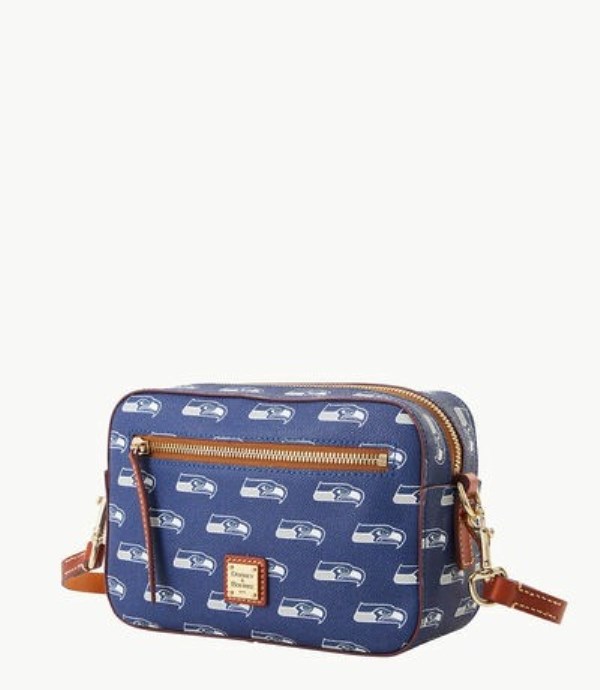 Blue Dooney And Bourke NFL Seahawks Camera Zip Women's Crossbody Bags | 09YLOWXZF