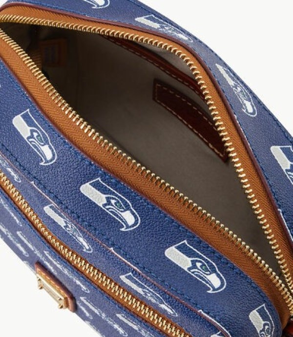 Blue Dooney And Bourke NFL Seahawks Camera Zip Women's Crossbody Bags | 09YLOWXZF