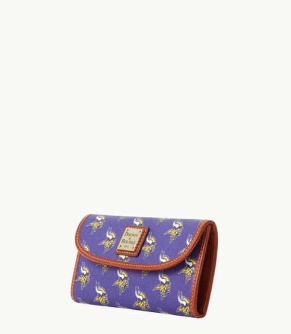 Blue Dooney And Bourke NFL Vikings Continental Women's Clutch Bag | 78QKIHMSR