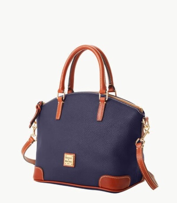 Blue Dooney And Bourke Pebble Grain Charli Women's Satchel Bags | 10EYWQOPA