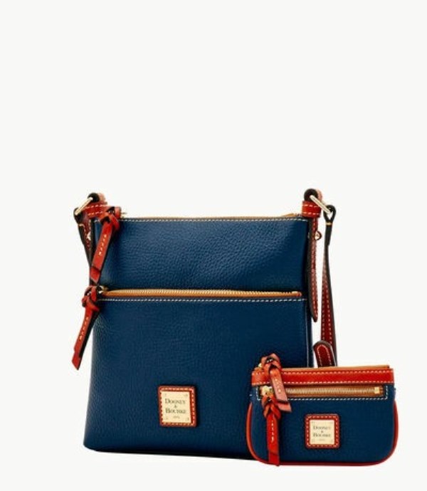 Blue Dooney And Bourke Pebble Grain Letter Women's Crossbody Bags | 64AGBMRLY