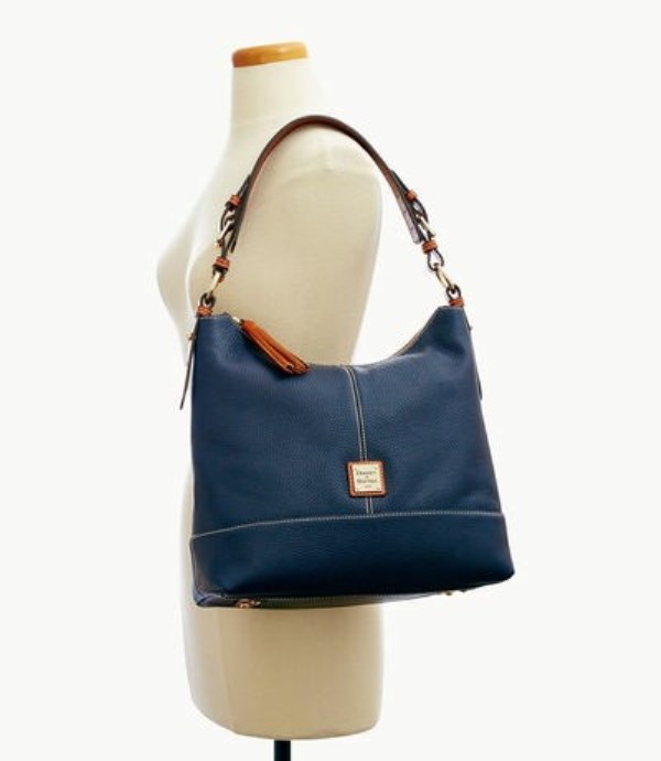 Blue Dooney And Bourke Pebble Grain Sophie Women's Shoulder Bags | 87OKJEDHV