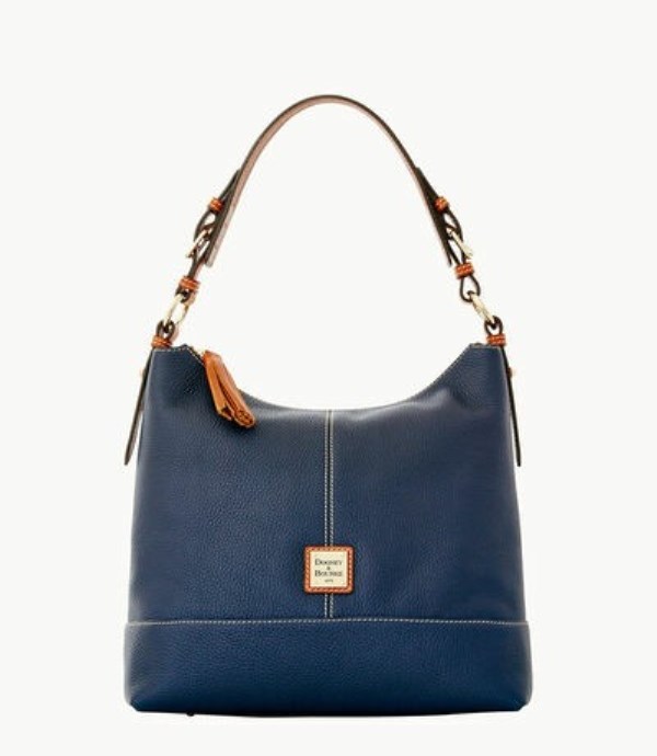 Blue Dooney And Bourke Pebble Grain Sophie Women\'s Shoulder Bags | 87OKJEDHV