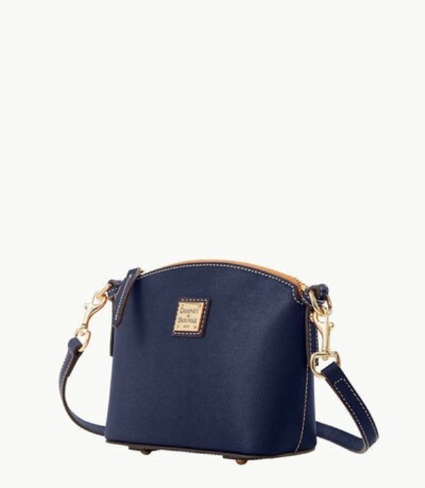 Blue Dooney And Bourke Saffiano Mini Domed Women's Crossbody Bags | 83WSKORCZ