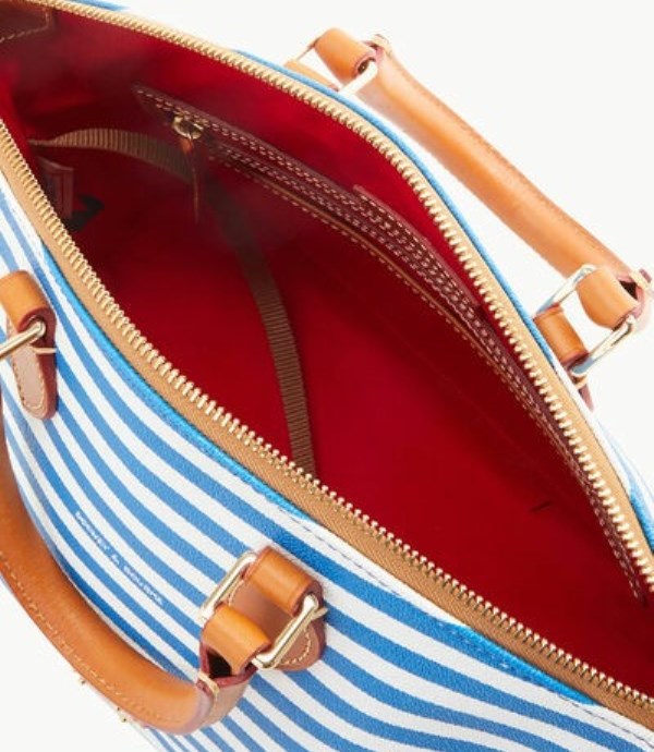 Blue Dooney And Bourke Sullivan Coated Cotton Women's Satchel Bags | 79FAKOGLB