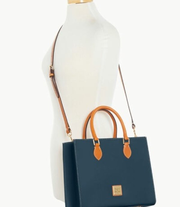 Blue Dooney And Bourke Wexford Leather Janine Women's Satchel Bags | 78EKZDTJM