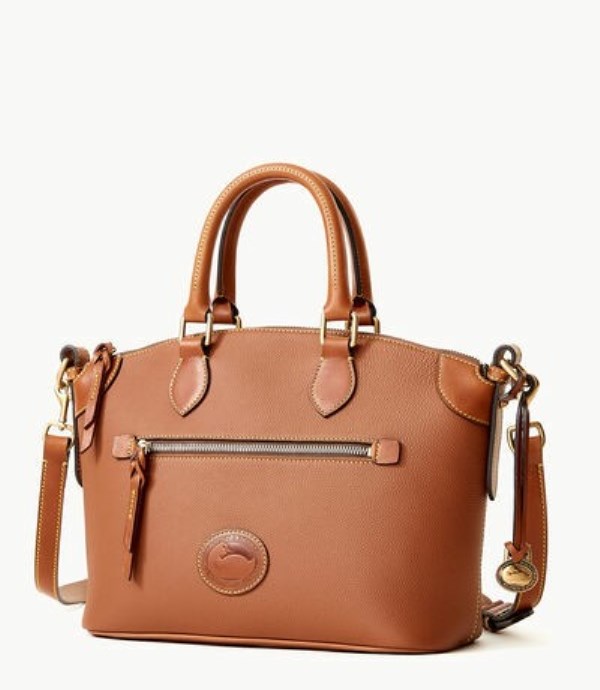 Brown Dooney And Bourke All Weather Leather 3.0 Domed Women's Satchel Bags | 02VYMLEOR