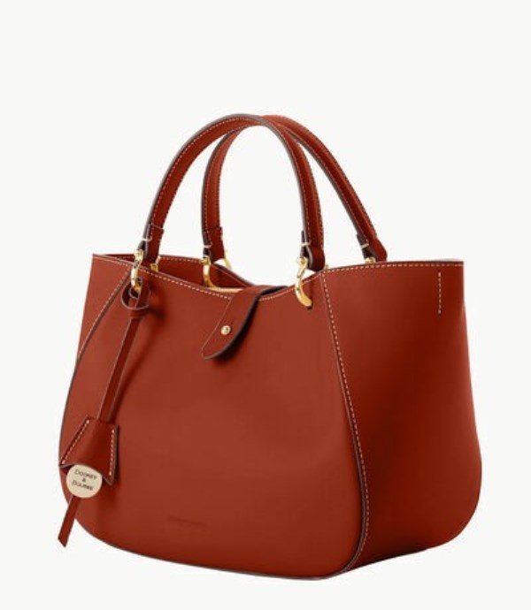 Brown Dooney And Bourke Alto Small Camilla Women's Satchel Bags | 52FPQMEJW