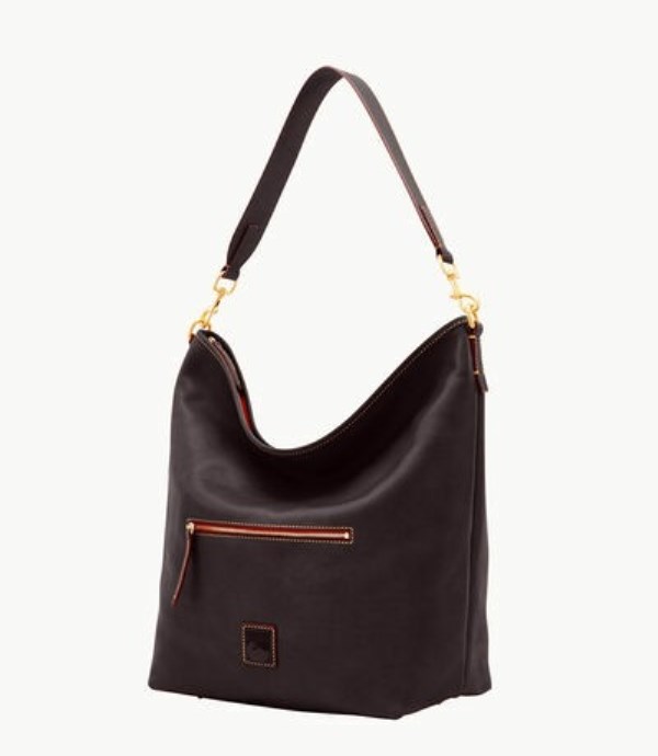 Brown Dooney And Bourke Camden Florentine Large Women's Hobo Bag | 81YWCHPLJ