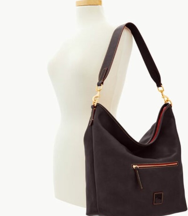 Brown Dooney And Bourke Camden Florentine Large Women's Hobo Bag | 81YWCHPLJ