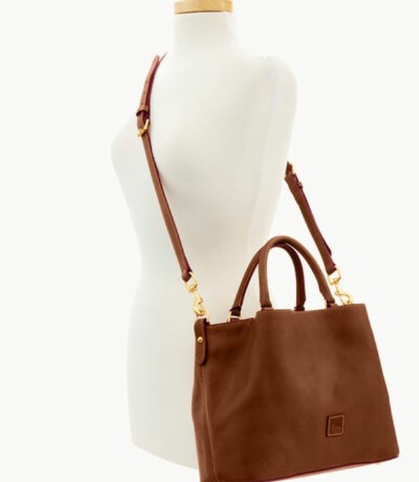 Brown Dooney And Bourke Florentine Brenna Women's Satchel Bags | 05KRQCVMY