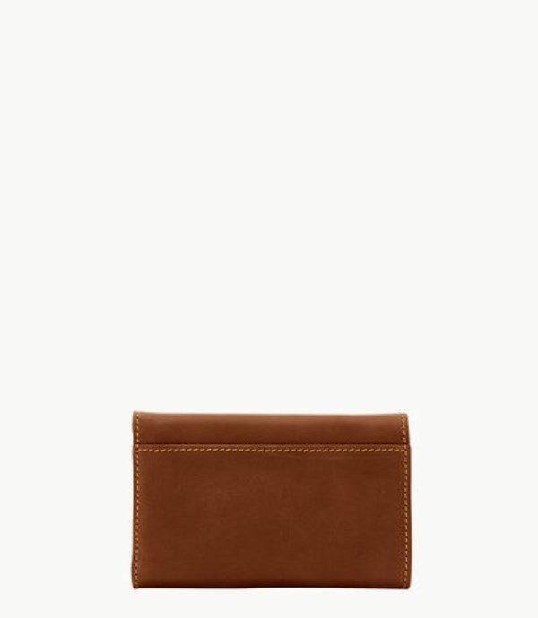 Brown Dooney And Bourke Florentine Flap Women's Wallets | 96AYOJBPR