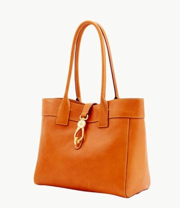 Brown Dooney And Bourke Florentine Large Amelie Women's Tote Bags | 08GNMQBWH