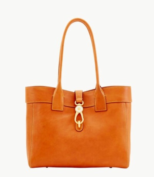 Brown Dooney And Bourke Florentine Large Amelie Women\'s Tote Bags | 08GNMQBWH