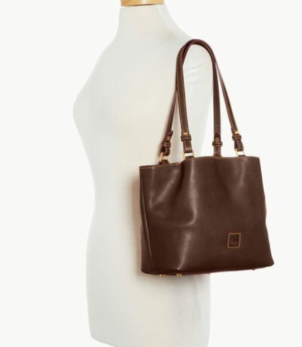 Brown Dooney And Bourke Florentine Small Flynn Women's Shoulder Bags | 06AVPSMNI