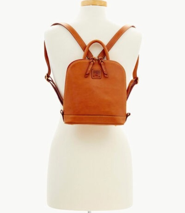 Brown Dooney And Bourke Florentine Small Zip Pod Women's Backpacks | 23OYXGUFK