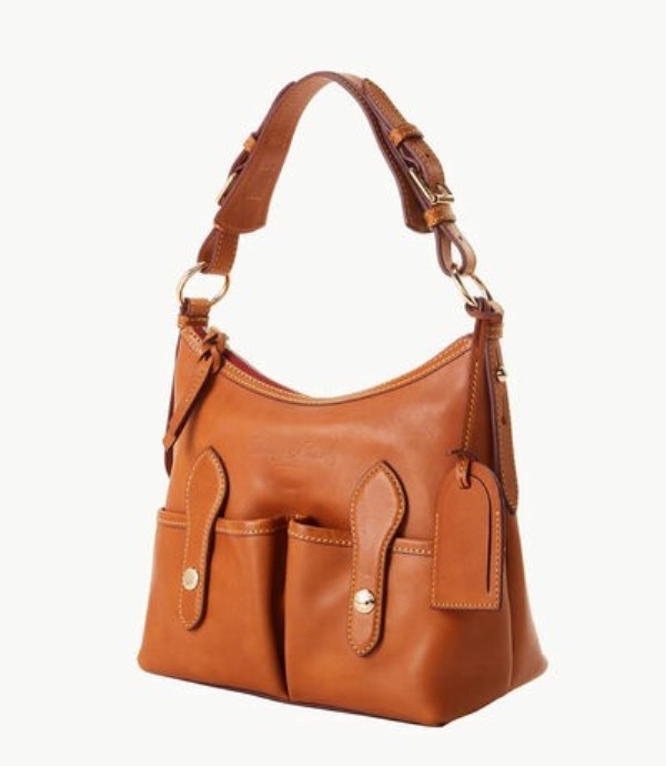 Brown Dooney And Bourke Florentine Small Lucy Women's Shoulder Bags | 89NYBGDKQ