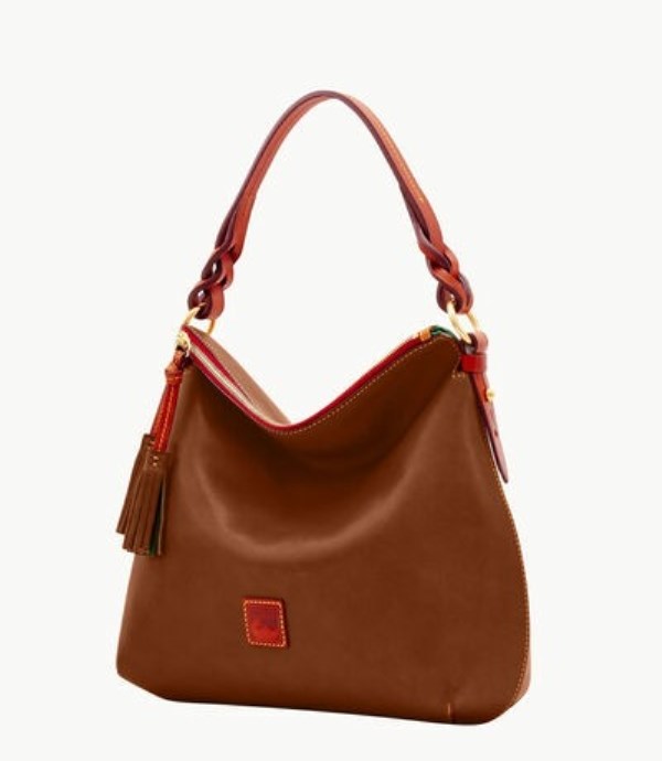 Brown Dooney And Bourke Florentine Twist Strap Women's Hobo Bag | 92KBJIDNS