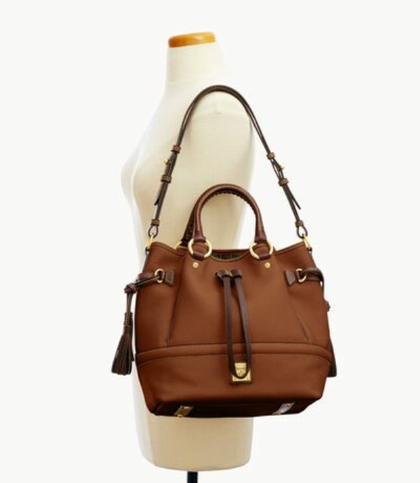 Brown Dooney And Bourke Florentine Women's Satchel Bags | 04RSAJTON