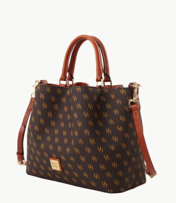 Brown Dooney And Bourke Gretta Barlow Women's Satchel Bags | 40JSBOXMV