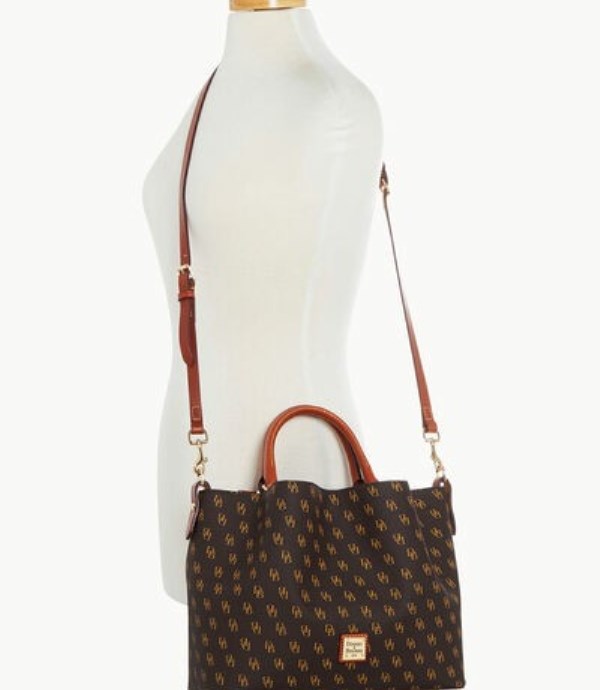 Brown Dooney And Bourke Gretta Barlow Women's Satchel Bags | 40JSBOXMV