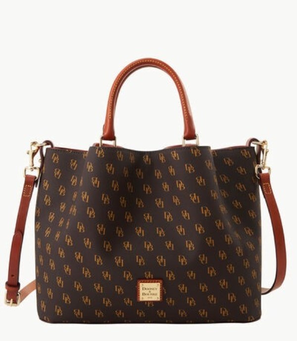 Brown Dooney And Bourke Gretta Barlow Women\'s Satchel Bags | 40JSBOXMV