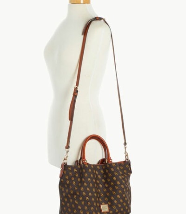 Brown Dooney And Bourke Gretta Brenna Women's Satchel Bags | 13RJLUXZB