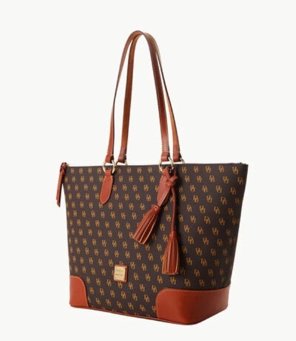 Brown Dooney And Bourke Gretta Career Women's Tote Bags | 68BPYHVSO