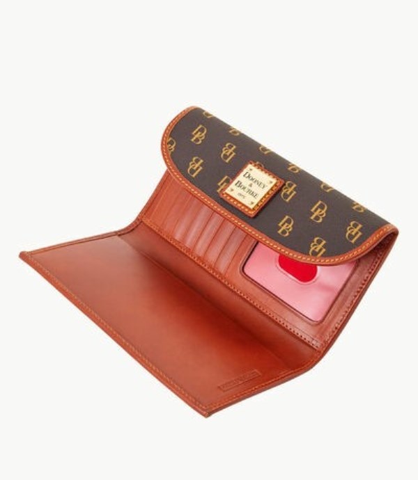 Brown Dooney And Bourke Gretta Continental Women's Wallets | 56EVWIDAU