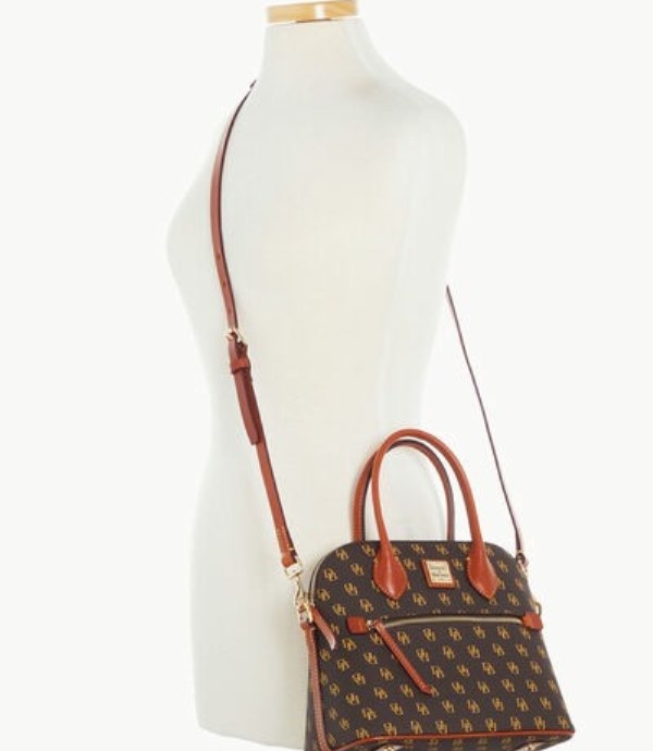 Brown Dooney And Bourke Gretta Domed Women's Satchel Bags | 49FWCJIME