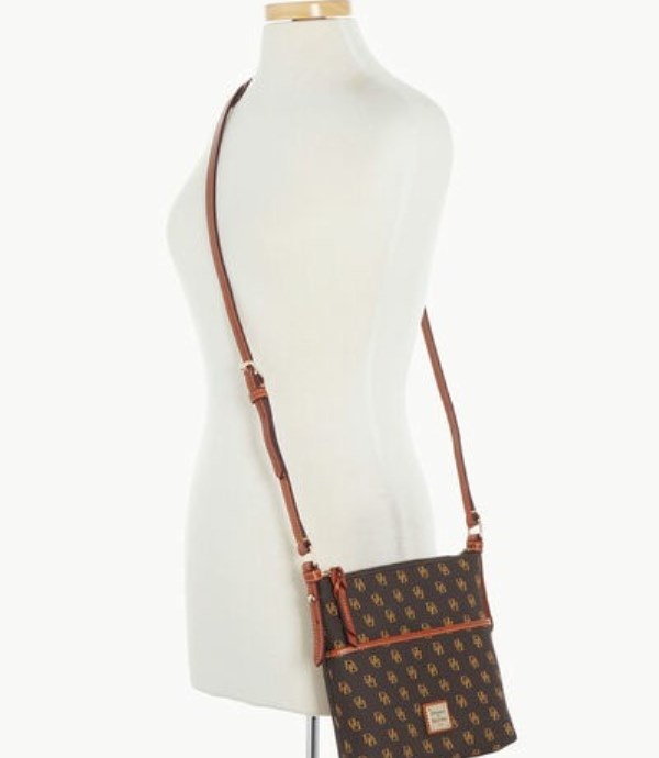 Brown Dooney And Bourke Gretta Letter Carrier Women's Crossbody Bags | 09YRELZAS