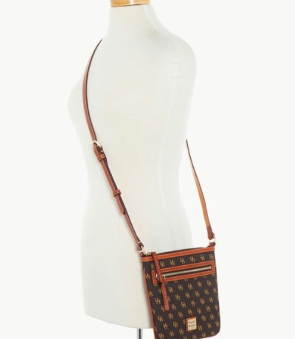 Brown Dooney And Bourke Gretta Letter Carrier Women's Crossbody Bags | 14RIAFTSE