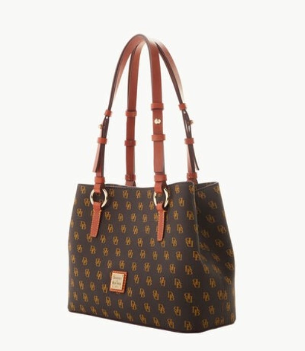 Brown Dooney And Bourke Gretta Small Briana Women's Shoulder Bags | 40KFCIYPD