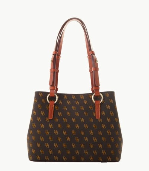 Brown Dooney And Bourke Gretta Small Briana Women's Shoulder Bags | 40KFCIYPD