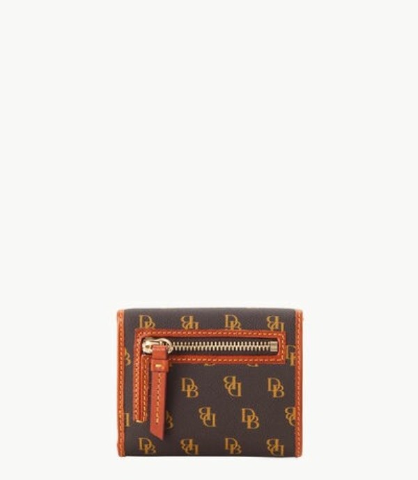 Brown Dooney And Bourke Gretta Small Flap Credit Women's Wallets | 40HREAJKM