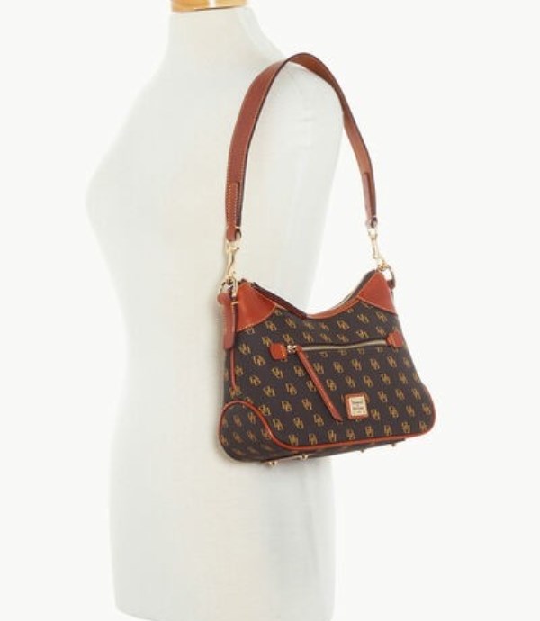 Brown Dooney And Bourke Gretta Small Women's Hobo Bag | 80TQHOWDB