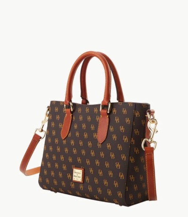 Brown Dooney And Bourke Gretta Top Handle Women's Tote Bags | 89CLIJRYZ