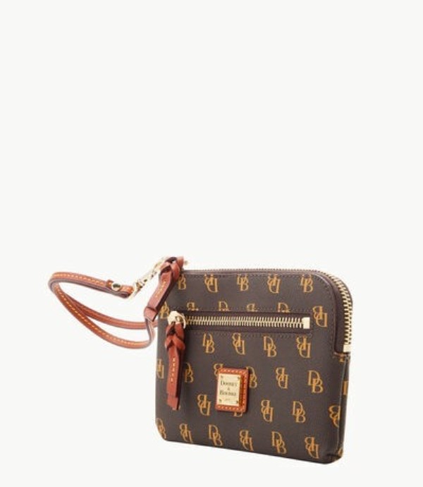 Brown Dooney And Bourke Gretta Zip Around Women's Wallets | 67KULVNXY