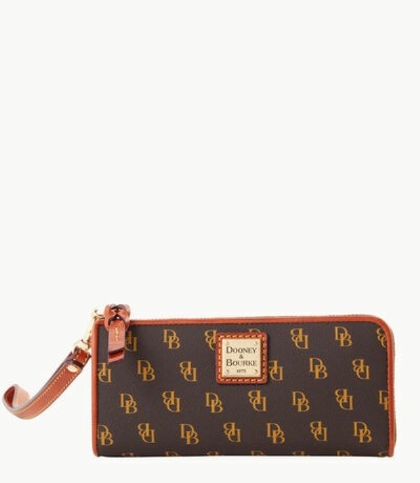 Brown Dooney And Bourke Gretta Zip Women\'s Wallets | 23EYAWVZT