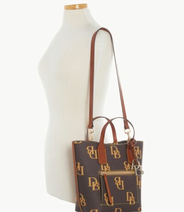 Brown Dooney And Bourke Monogram Brinley Women's Crossbody Bags | 62ERGYCQX