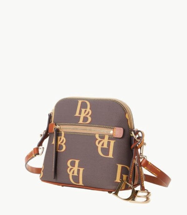 Brown Dooney And Bourke Monogram Domed Women's Crossbody Bags | 14NKBLYDW