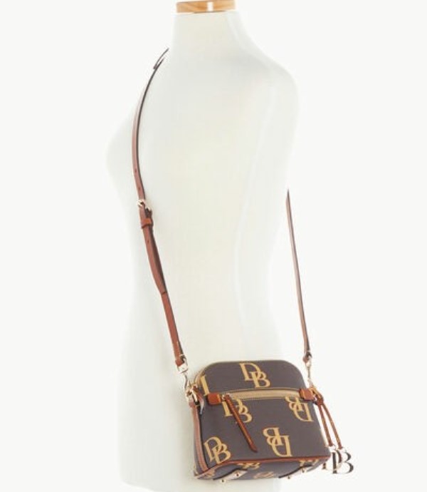 Brown Dooney And Bourke Monogram Domed Women's Crossbody Bags | 14NKBLYDW