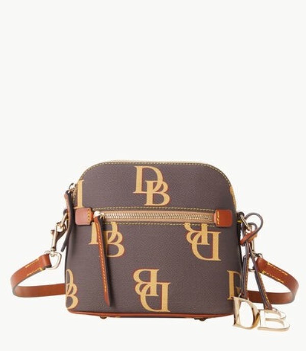 Brown Dooney And Bourke Monogram Domed Women\'s Crossbody Bags | 14NKBLYDW