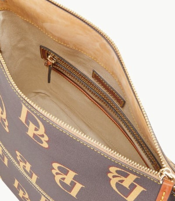 Brown Dooney And Bourke Monogram Large Women's Shoulder Bags | 64EYQGKBA