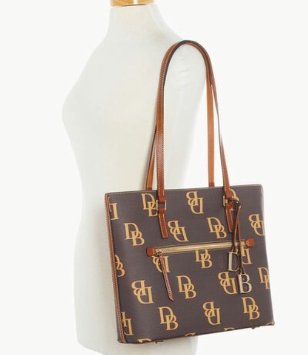 Brown Dooney And Bourke Monogram Large Women's Shopper Bag | 81DBNRAHO