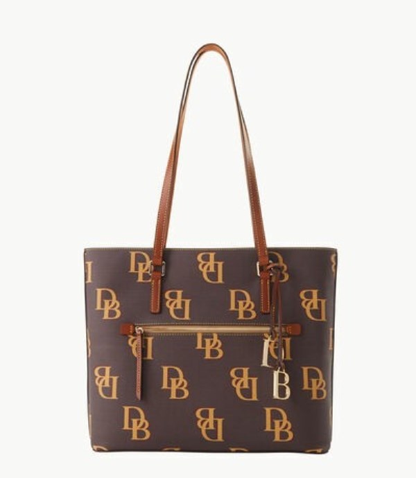 Brown Dooney And Bourke Monogram Large Women\'s Shopper Bag | 81DBNRAHO