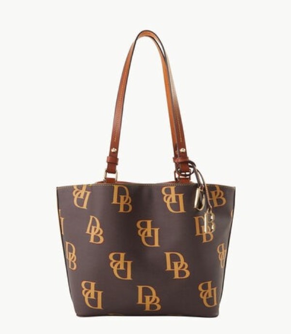 Brown Dooney And Bourke Monogram Small Flynn Women\'s Shoulder Bags | 75LSHFWRO