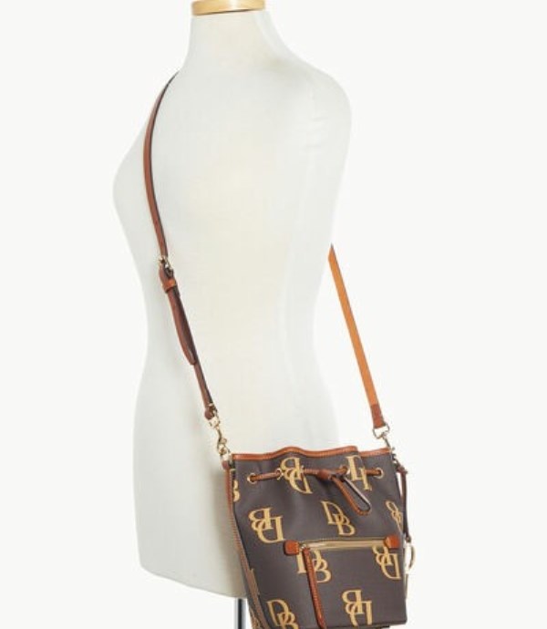 Brown Dooney And Bourke Monogram Small Women's Shoulder Bags | 70UBWOMHL