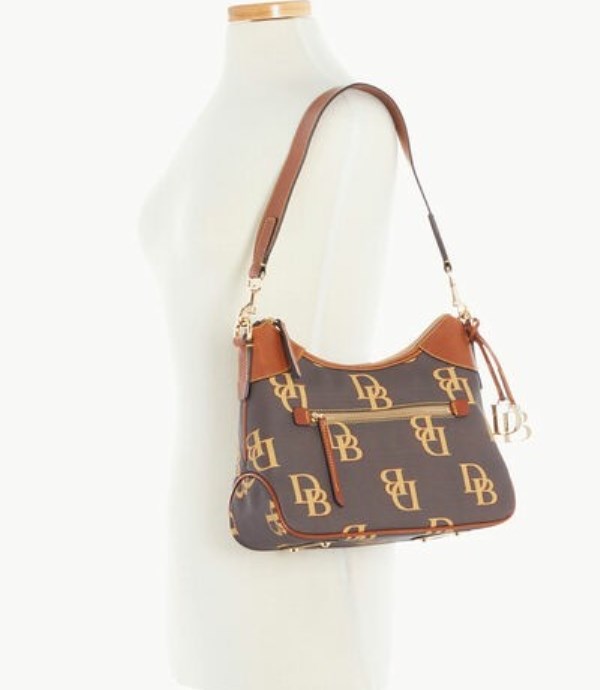 Brown Dooney And Bourke Monogram Women's Hobo Bag | 57KVZUYFS